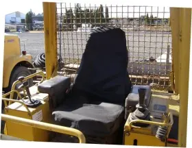Jays Equipment Seat Covers Mb-blk-25 Made In Usa - Mid Back Loader Track Skid Steer Heavy Canvas