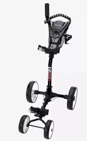 Jef World Of Jr833 New Golf Ez Fold 4-wheel Push Cart Black