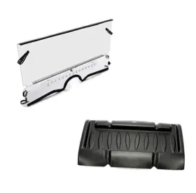 Jmtaat Cb-3496 Clear Vented Windshield And Roof Top Kit Compatible With 2004-2013 Yamaha Rhino