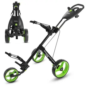 Jovial Jovgfp9 2 Wheel Golf Push Pull Cart - Lightweight Foldable Collapsible Caddy Acces