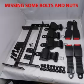 Jy Performance Dac416 Universal Golf Cart Retractable 4 Seats Belts Mounting Bracket Kit Set Club Car