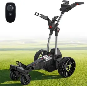 Kemimoto 769165279903 Apexr Foldable Electric Golf Push Cart Trolley Remote Control With Assist Mode