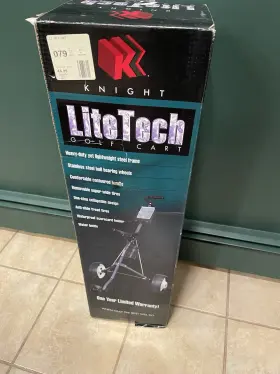 Knight 040169201344 Litetech Folding 2 Wheel Golf Bag Cart Carrier Push Pull Stroller New