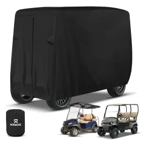 Knox Gcc-f22-bn-m03 Golf Cart Rain Cover 2 And 4 Passenger For Ezgo Club Car Yamaha Black