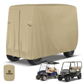 Knox Gcc-f22n-m01 Beige Golf Cart Storage Cover For Ezgo Club Car Yamaha 2 2/4 Passenger
