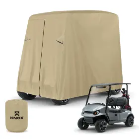 Knox Gcc-f98n-m02 Golf Cart Storage Cover 2 Passenger For Ezgo Club Car Yamaha Beige