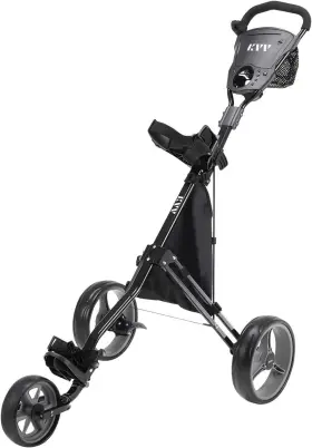 Kvv 7.33444e 11 Foldable 3 Wheel Golf Cart Stylish Scorecard Holder Storage Bag Black