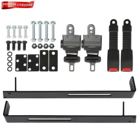 Labwork-parts Pn2614346 Retractable Belts Kit With Bracket For 2 Passenger Ezgo Yamaha Golf Club Car New