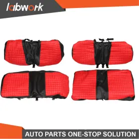 Labwork Tl30853q Front&rear Seat Covers Kit For Club Car Precedent - Red / Orange Blue