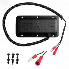 Leapgomax 766559084433 Golf Cart Brake Light Switch Pad Pedal Mount For Club Car Black