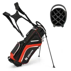 Lightweight Golf Stand Bag 655471091837 With 14 Way Top Dividers And 6 Pockets-red - Color R