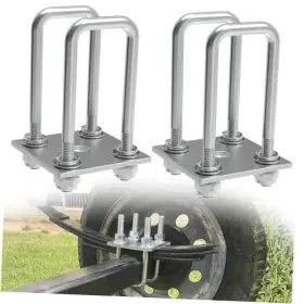 Linone M239 Square U-bolt Kit For Boat Trailer Mounting Axle Leaf 2 1/4 Inch W X 6 3/10 L