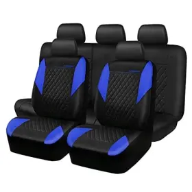Lj Zt618pul5-bu0yh-pulb5nh22w Leather Seat Covers-universal Quilting Car Cover With 5mm Full Set Blue