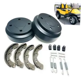 Lone Star Auto Parts Jhca000026 Golf Cart Brake Drums Kit With Shoes And Springs For Club Car Rear