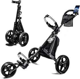 Lty 445012644638 Golf Push Cart 3 Wheels Folding With Foot Brake And Phone Holder Wate Lty 445012644638 Golf Push Cart 3 Wheels Folding With Foot Brake And Phone Holder Wate