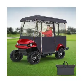 Lupple Enclosures4p2024popver Golf Cart Rain Cover Enclosures 4 Passenger Extended Roof Universal Clear Go