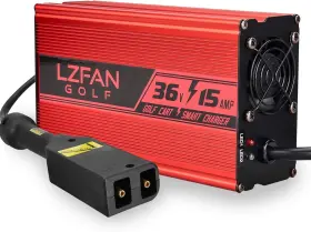 Lzfan 791742438113 36v 15amp Golf Cart Charger Ezgo Txt Battery For 36 Volt Red Black