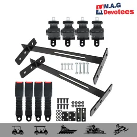M.a.g-devotees Mag177573es Fit For Ezgo Yamaha Club Car Golf Cart 4 Retractable Seat Belts And Bracket Kit