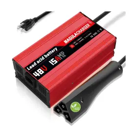 Magula 641837307384 48 Volt 15 Amp Golf Cart Battery Charger For Ezgo Rxv&txt 3-pin Triang