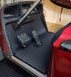 Matericuo 715377699084 Full Coverage Black Golf Cart Floor Mat For Ezgo Txt Cushman Express S4