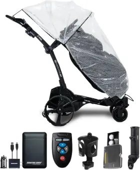 Mgi 840454600476 Zip Navigator At Electric Golf Push Cart With Rain Cover Bundle Mgi 840454600476 Zip Navigator At Electric Golf Push Cart With Rain Cover Bundle