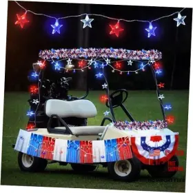 Mindsoft Fen-mindsoft-1755 4th Of July Lighted Golf Cart Car Parade 250 Anniversary Decorations Mindsoft Fen-mindsoft-1755 4th Of July Lighted Golf Cart Car Parade 250 Anniversary Decorations