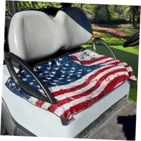 Mintulipy Accessories-3-16 Golf Cart Seat Covers Washable Towel Blanket For American Flag