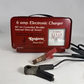 Morello Sm6-as 12v 6 Amp Battery Charger Kangaroo Electric Golf Trolley Cart Caddy Red Silicon