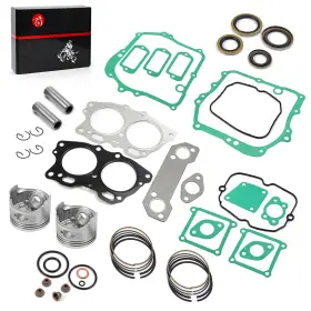 Moto1988 26662-g01 Piston Gasket Kit Ring For Ezgo Robin Gas Golf Cart 295cc 91-08 O.s 0.25m