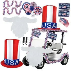 Movinpe Toy141-5 4th Of July Golf Cart Decoration Kit For Parade Patriotic Car