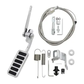 Mscrp Yx05629 Universal Polished Aluminum Throttle Pedal 2 Inch X 4-1/2 Includes Stainless