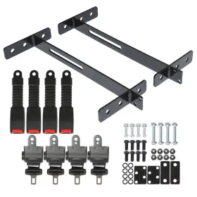 Muparkt Gs2360433fe For Ezgo Yamaha Club Car 4 Golf Cart Seat Belts With Bracket Kit 35 6.9 Inches