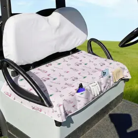 Neapth 655282107681 Golf Cart Seat Covers Towel Blanket Group Pink With Pocket