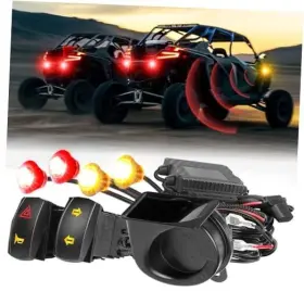 Nirider N3000t4 Utv Turn Signal Kit With Horn Plug And Play Universal Street 4 Pods