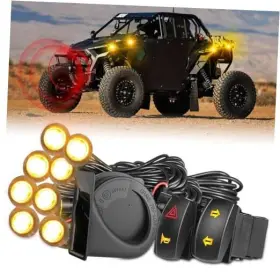Nirider N3000t8 Utv Turn Signal Kit With Horn Plug And Play Universal Street 8 Pods