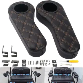 Nokins 674012911762 Golf Cart Armrest With Cup Holder No Drilling Flip H Nokins 674012911762 Golf Cart Armrest With Cup Holder No Drilling Flip H