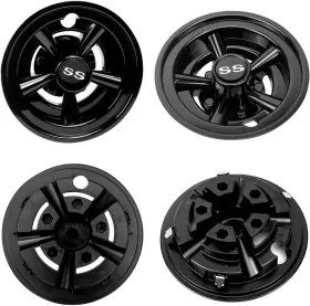 Nokins 674012912486 Golf Cart Ss Wheel Covers Hubcaps 8 Inch Hub Caps Snap-on Inst