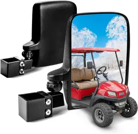Nokins 674012912639 No Drilling Golf Cart Mirrors Rear Side View Compatible