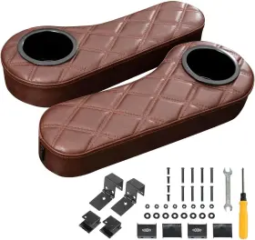 Nokins Nksarm004-8438 Golf Cart Armrest With Cup Holder For Ezgo/club Car/yamaha No Drilling R