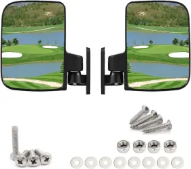 Obtanim 711181622706 Adjustable Golf Cart Side Rear View Mirrors For Club Car Ez Go Yamaha An