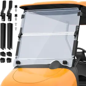 Omeipmeo 789563428529 Upgrade Golf Cart Windshield For Ezgo Rxv 2008-up Gas/electric Models Foldab