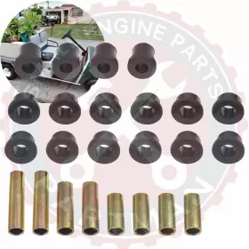 Partman 262450786190 Front Leaf Spring And Upper A Arm Bushing Kit For Club Car Ds Golf Cart 1992-up