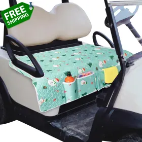 Pgmoon Pg01505 Golf Cart Seat Covers Universal Towel Blanket With 4 Front Pocke
