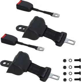 Podoy 313031019010 Upgraded Golf Cart Seat Belts Kit Universal Retractable For Carts Com