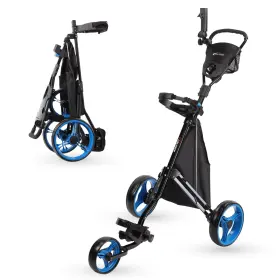 Precise 092115825036 Golf Push Cart With Foot Brake And Stabilizer Rods Folding Trolley Ergonom