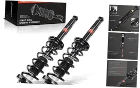 Premiumpartswhosale Apsa1267 Rear Pair 2 Shock Complete Strut And Coil Spring Assembly Compatible With