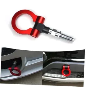 Qodolsi Qo216 Pack-1 Car Front Bumper Tow Hook Trailer Ring Replacement 1 Pc Red Qodolsi Qo216 Pack-1 Car Front Bumper Tow Hook Trailer Ring Replacement 1 Pc Red