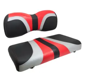 Reddot 10-291 Blade Golf Cart Front Seat Covers For Club Car Precedent -black/silver/red