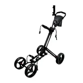 Revelation Sr044128654564 Smooth Ride 4-wheel Golf Push Cart Lightweight Folding With Brake