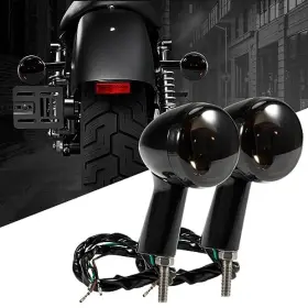 Rl0154 Rl0154ba Motorcycle Rear Bullet Turn Signal Indicator Lights Mount Kit With Black